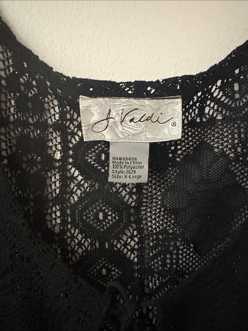 Black Lace Sleeveless Camisole with Tie Front - Picture 3 of 4